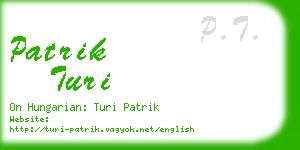 patrik turi business card